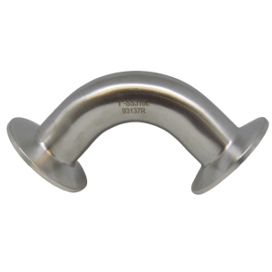 Grade 316 Stainless Steel 90s, pre-fitted with clamp ferrule connections.